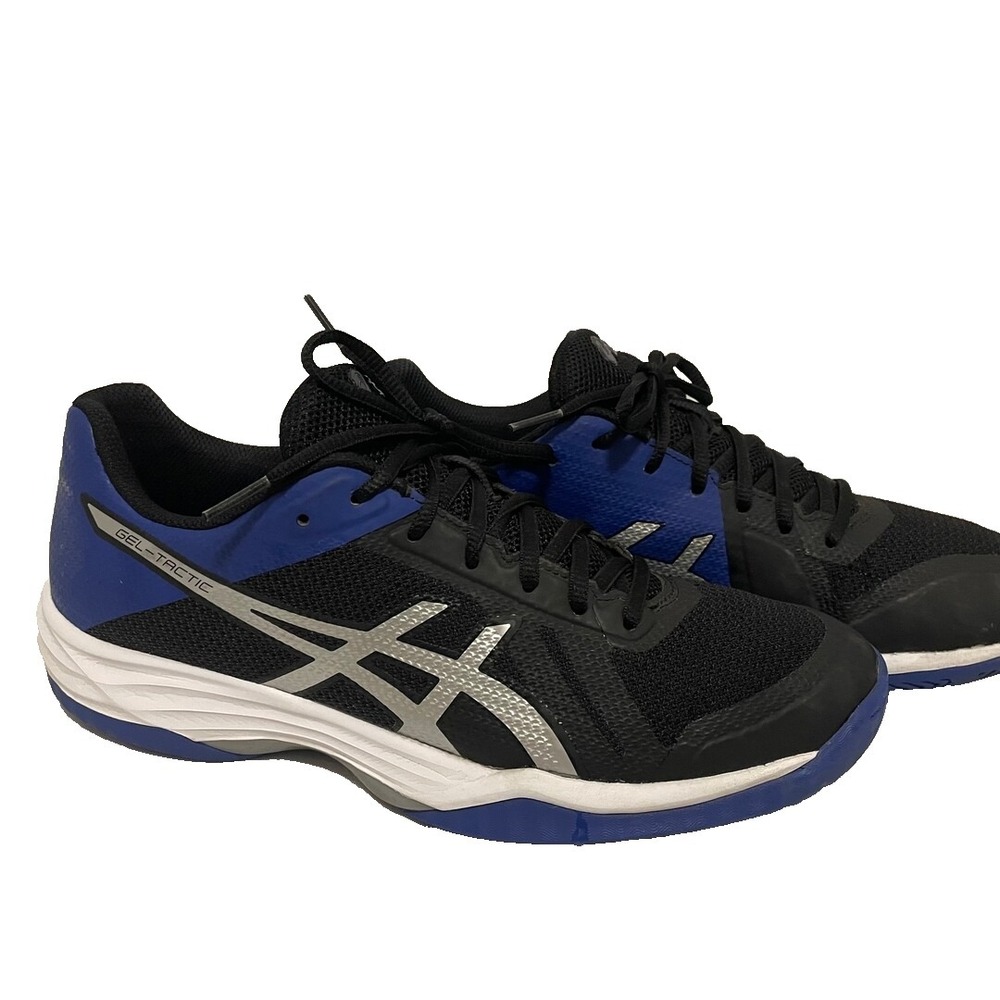 ASICS Gel-Tactic Indoor Blue Black White Shoes Men's 9.5 Running Jogging